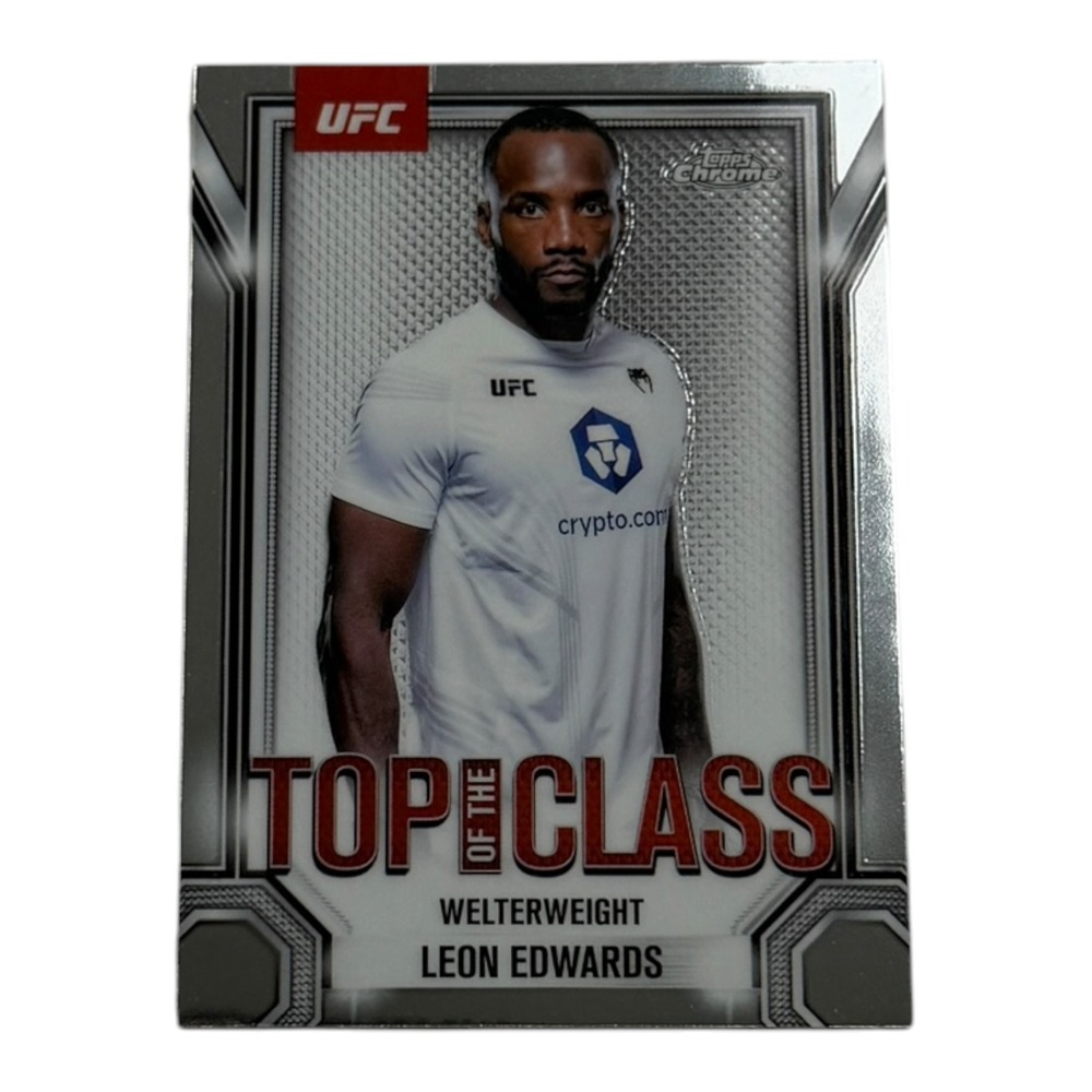2024 Topps Chrome UFC Leon Edwards Top of the Class TTC-9 Welterweight Card‎